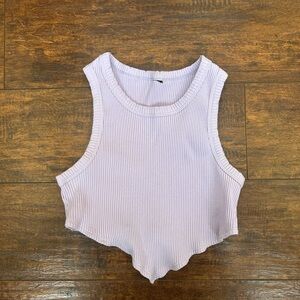 Lavender Ribbed Sleeveless Top